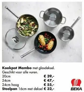 Multi bazar Kookpot mambo met glasdeksel. aanbieding