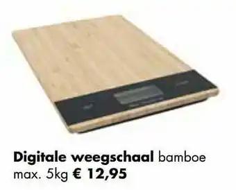 Multi bazar Digitale weegschaal bamboe aanbieding