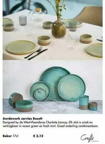 Multi bazar Aardewerk servies basalt beker aanbieding