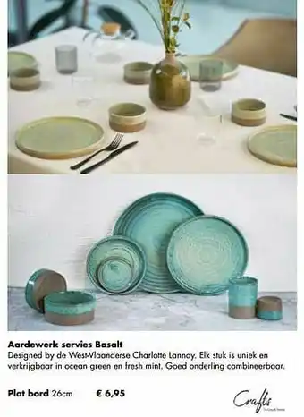 Multi bazar Aardewerk servies basalt plat bord aanbieding