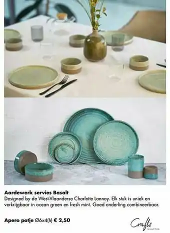 Multi bazar Aardewerk servies basalt apero potje aanbieding