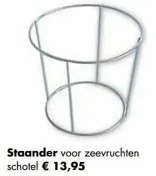 Staander voor zeevruchten schotel