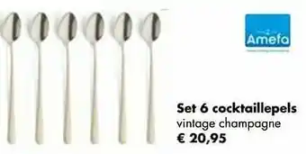 Multi bazar Set 6 cocktaillepels aanbieding