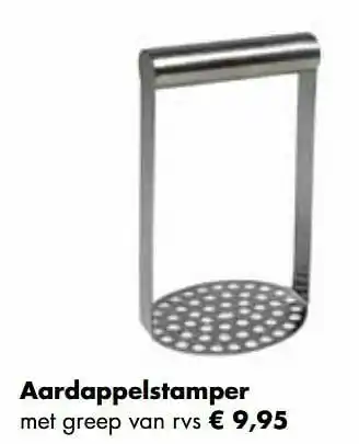 Multi bazar Aardappelstamper met greep van rvs aanbieding
