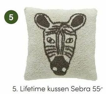 Lifetime kussen sebra
