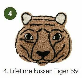 Baby & Tiener Lifetime kussen tiger aanbieding