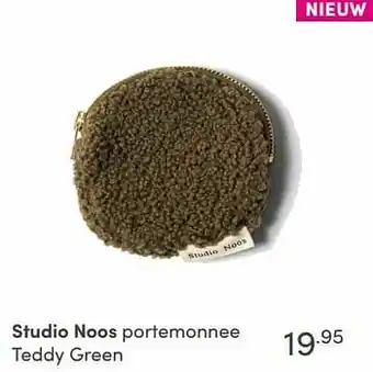 Baby & Tiener Studio noos portemonnee teddy green aanbieding