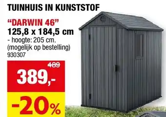 Hubo TUINHUIS IN KUNSTSTOF “DARWIN 46” 125,8 x 184,5 cm aanbieding