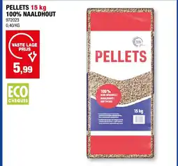 Hubo PELLETS 15 kg 100% NAALDHOUT aanbieding