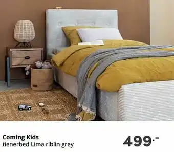 Baby & Tiener Coming kids tienerbed lima riblin grey aanbieding