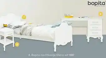 Baby & Tiener Bopita nachtkastje elena wit aanbieding