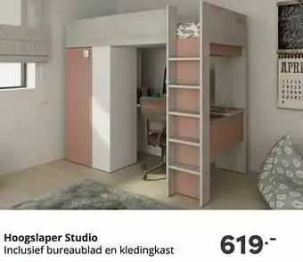 Baby & Tiener Hoogslaper studio aanbieding