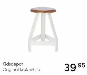 Baby & Tiener Kidsdepot original kruk white aanbieding