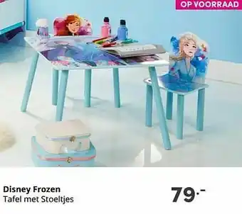 Baby & Tiener Disney frozen tafel met stoeltjes aanbieding