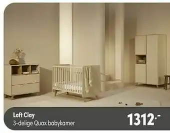 Baby & Tiener Loft clay 3-delige quax babykamer aanbieding