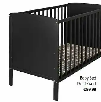 Baby & Tiener Baby bed dicht zwart aanbieding