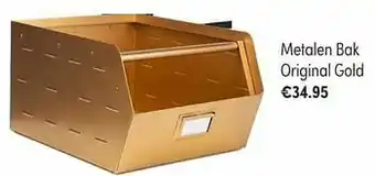 Baby & Tiener Metalen bak original gold aanbieding