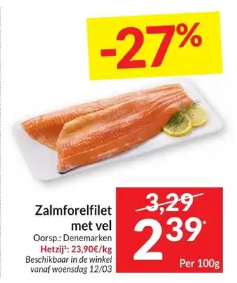 Intermarché Zalmforelfilet met vel aanbieding