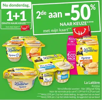 Intermarché La Laitière Rijstpap aanbieding