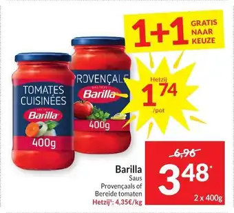 Intermarché Barilla Saus aanbieding