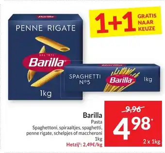 Intermarché Barilla Pasta aanbieding