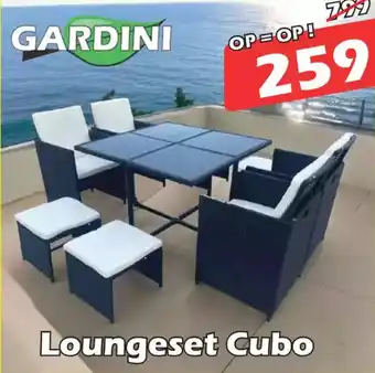 iTEK Gardini Loungeset Cubo aanbieding