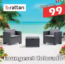 iTEK B:rattan Loungeset Colorado aanbieding