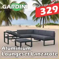 iTEK Gardini Aluminium Loungeset Lanzarote aanbieding