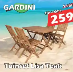 iTEK Gardini Tuinset Lisa Teak aanbieding