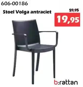 iTEK B:rattan Stoel Volga antraciet aanbieding