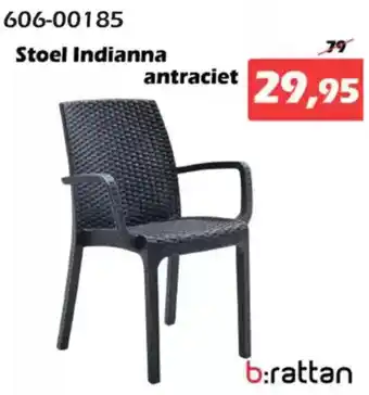 iTEK B:rattan Stoel Indianna antraciet aanbieding