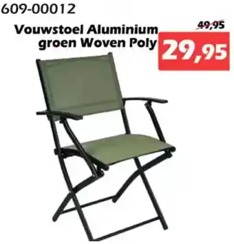 iTEK Vouwstoel Aluminium Groen Woven Poly aanbieding