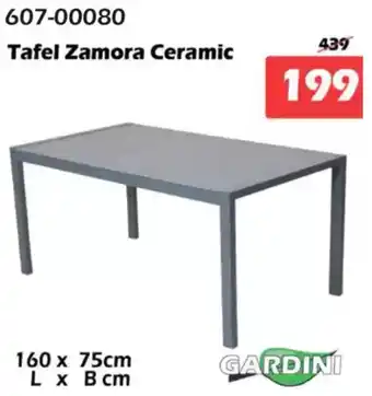 iTEK Gardini Tafel Zamora Ceramic aanbieding