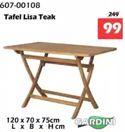 iTEK Gardini Tafel Lisa Teak aanbieding