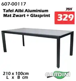 iTEK Gardini Tafel Albi Aluminium aanbieding