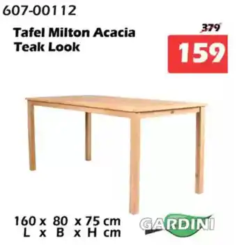 iTEK Tafel Milton Acacia Teak Look aanbieding