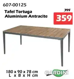 iTEK Tafel Tortuga Aluminium Antracite aanbieding