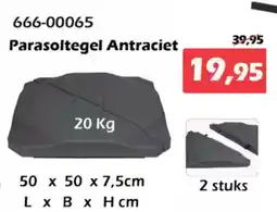 iTEK Parasoltegel Antraciet aanbieding