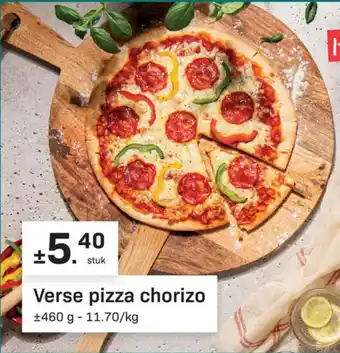 Buurtslagers Verse pizza chorizo aanbieding