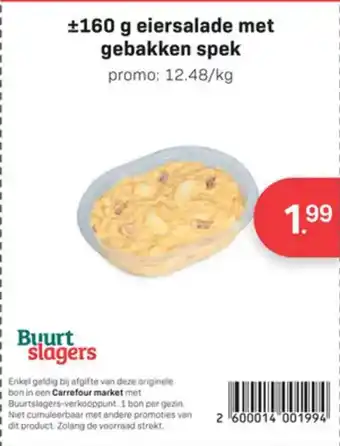 Buurtslagers G eiersalade met gebakken spek aanbieding