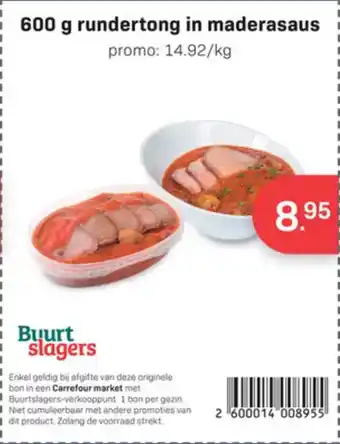 Buurtslagers Rundertong in maderasaus aanbieding