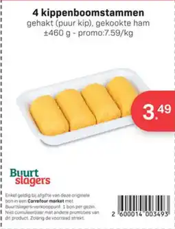 Buurtslagers 4 kippenboomstammen aanbieding