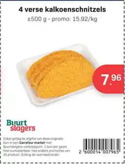 Buurtslagers 4 verse kalkoenschnitzels aanbieding