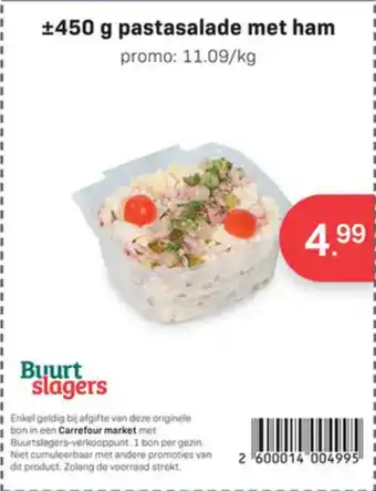 Buurtslagers Pastasalade met ham aanbieding