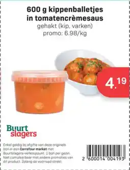 Buurtslagers Kippenballetjes in tomatencrèmesaus aanbieding