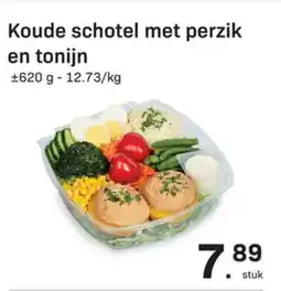 Buurtslagers Koude schotel met perzik en tonijn aanbieding