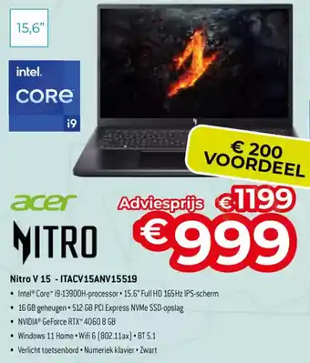 AUVA Acer Nitro V 15 - ITACV15ANV15519 aanbieding