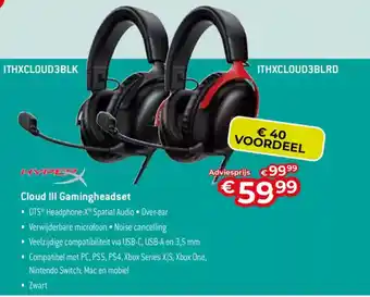 AUVA Hyper Cloud III Gamingheadset aanbieding