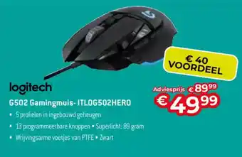 AUVA Logitech G502 Gamingmuis- ITLOG502HERO aanbieding