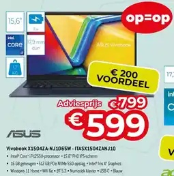 AUVA Asus Vivobook X1504ZA-NJ1065W - ITASX1504ZANJ10 aanbieding